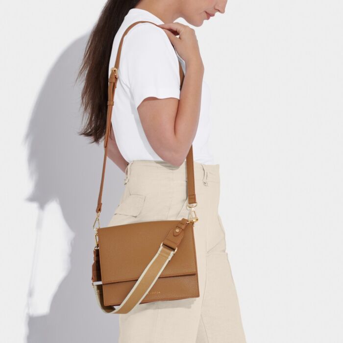 Katie Loxton Orla Canvas Strap Crossbody Bag - Tan